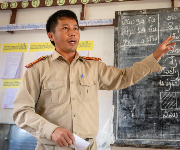 Grade five teacher, Phonsivilay Primary School, Meun District, Lao PDR.