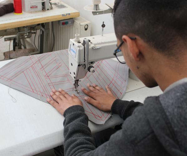 A trainee with disability receives vocational training (1)